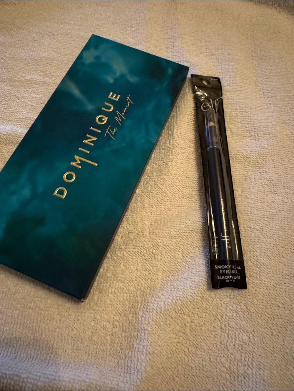Dominique Teal Eyeshadow Palette with Gold Lettering